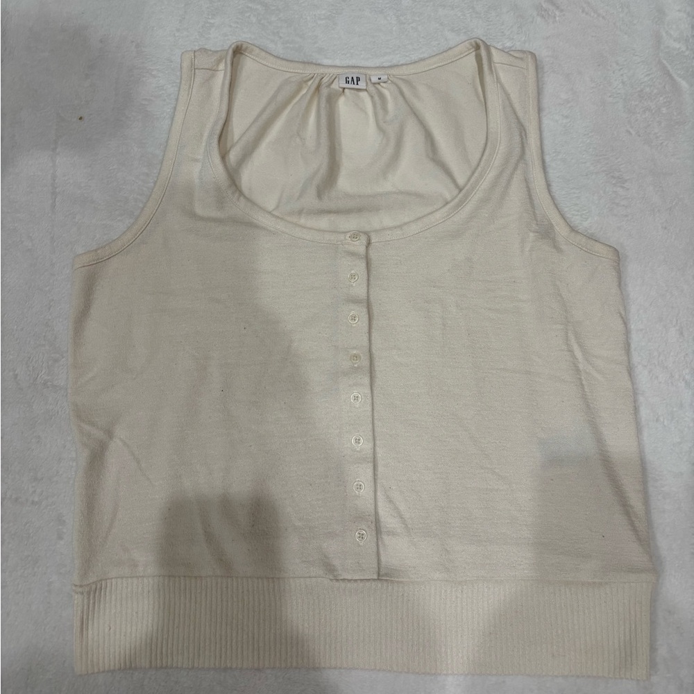 Gap Sleeveless Cream Top
